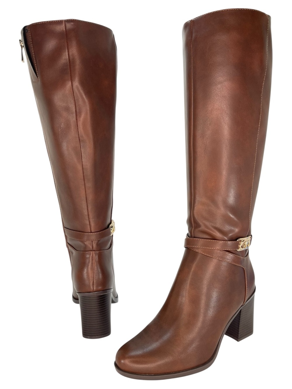 Naturalizer Jane Brown Faux Leather Knee High Womens Boots Size 9.5M - Picture 9 of 12